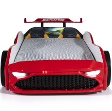 Дитяча ліжко машина GT18 4x4 Turbo Red з підсвіткою, спойлер